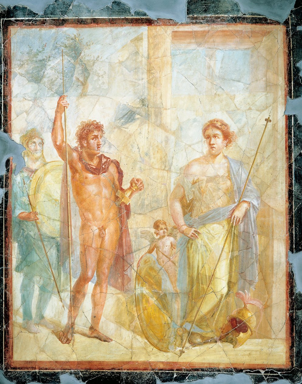 Wesele Aleksandra (Ares) i Stateiry (Afrodyta), fresk w Regio 6 Insula Occidentalis 39, Pompeje (Lista Światowego Dziedzictwa UNESCO autorstwa Roman Roman