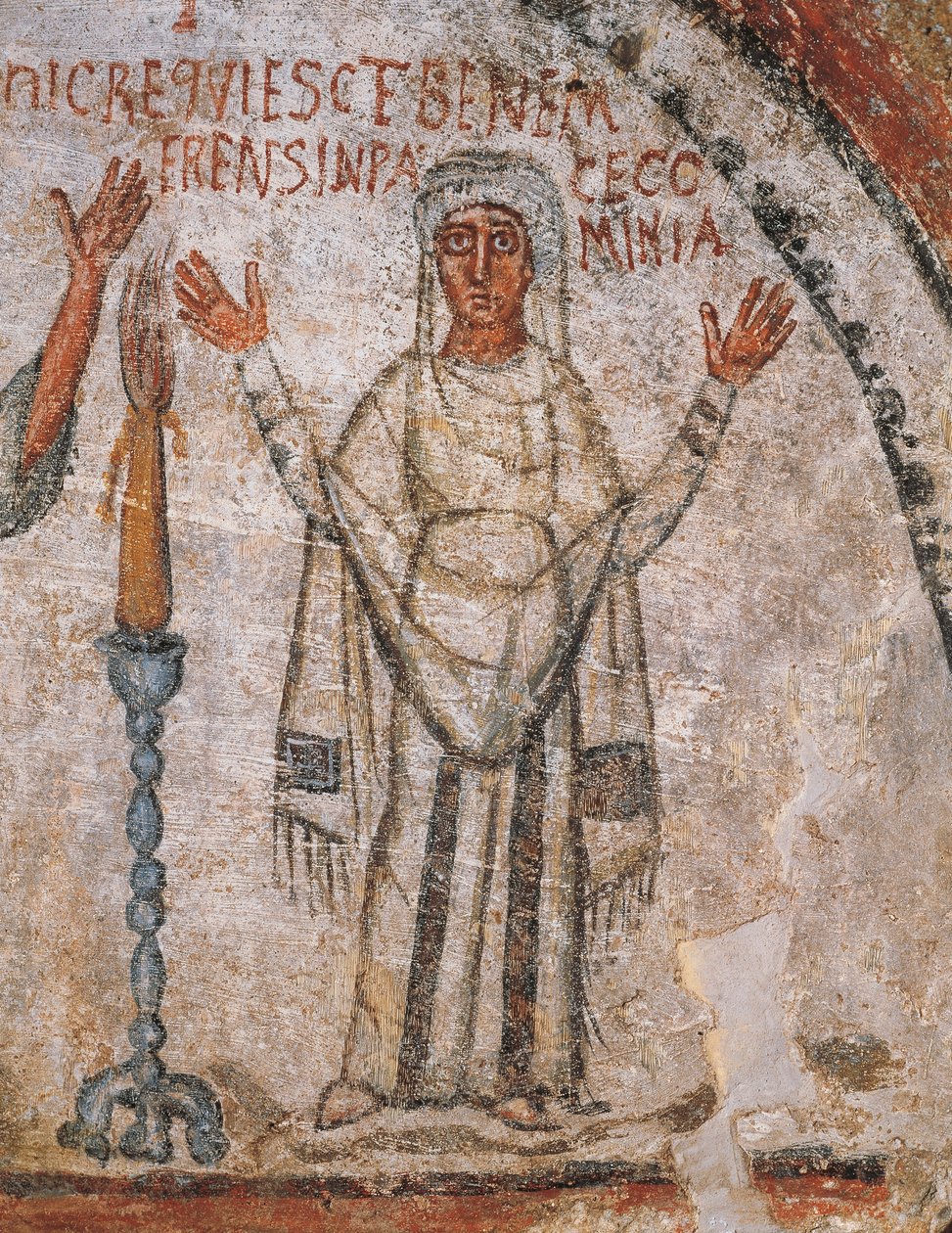 Zmarły Cominia (fresk) autorstwa Roman Roman