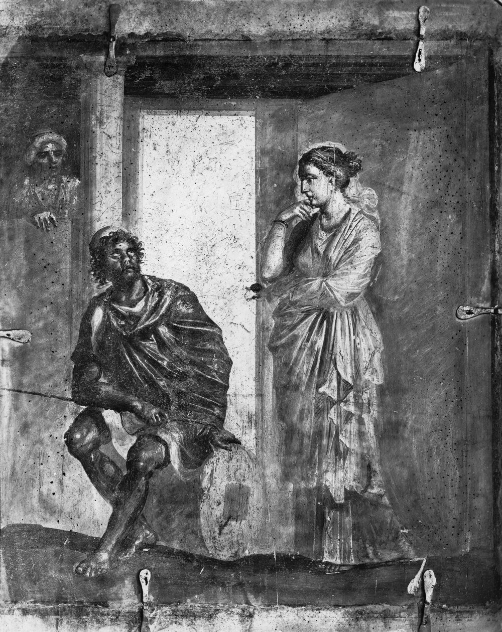 Ulisses i Penelope, z Macellum, Pompeje autorstwa Roman Roman