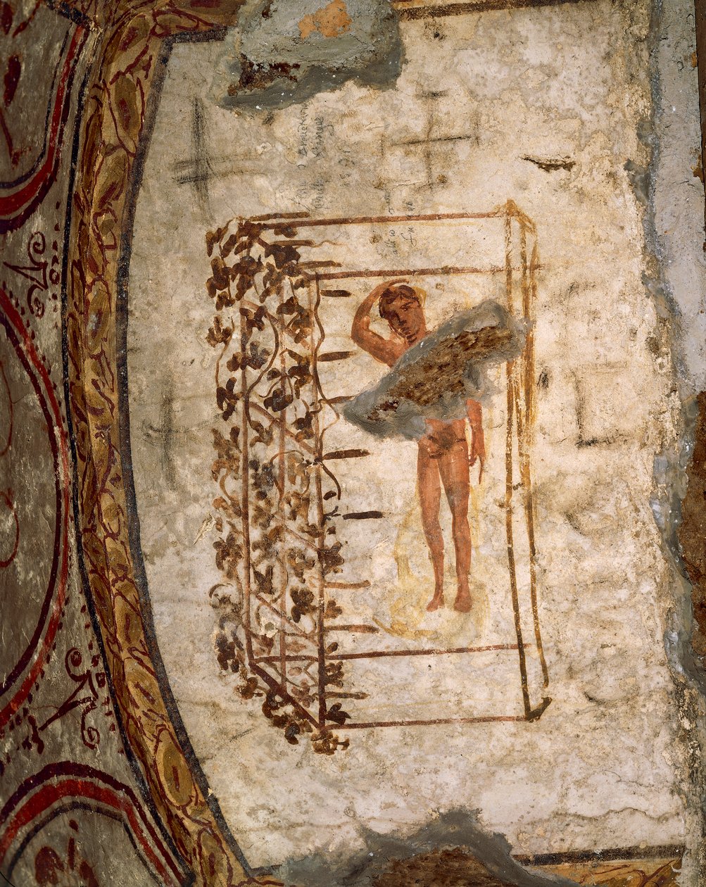 Młodość, krata i winorośl, III-V wne (fresk) autorstwa Roman Roman