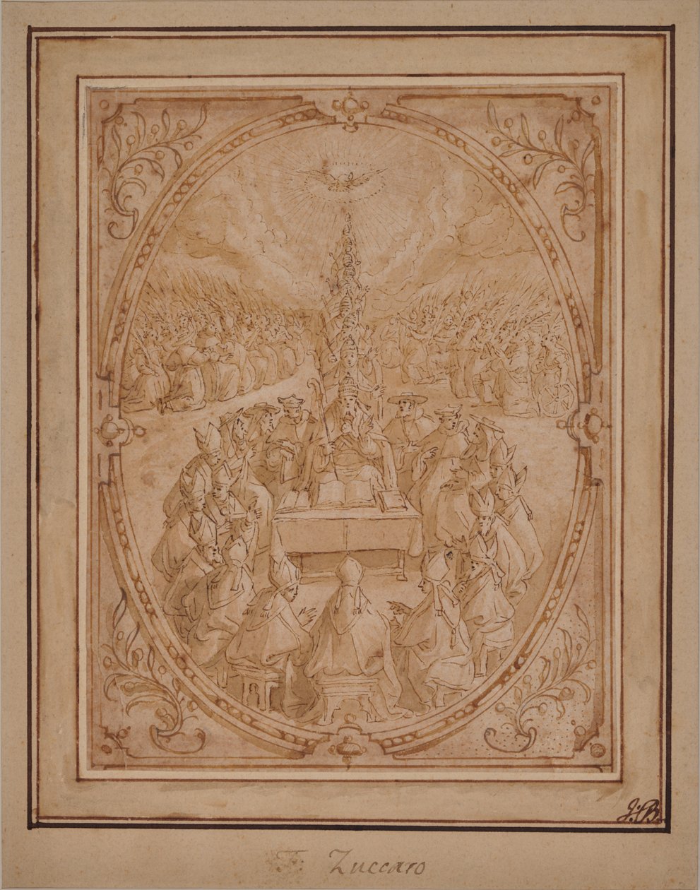 Alegoria Boskiego Autorytetu Kościoła” autorstwa Roman School