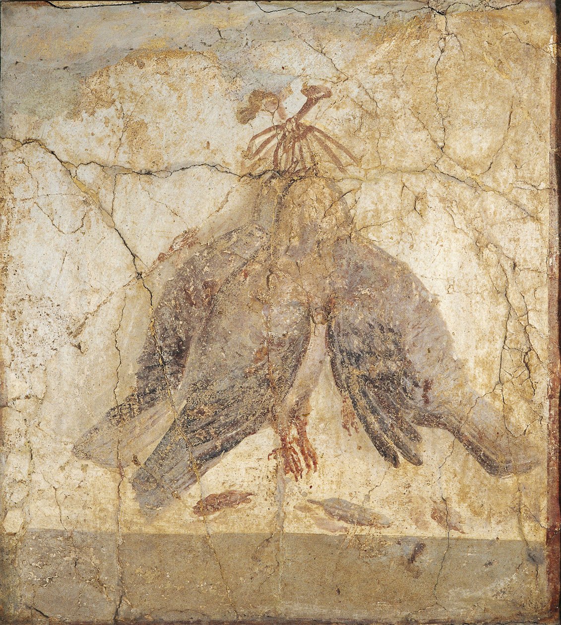 Martwa natura z ptakami zwisającymi z gwoździa autorstwa Roman master