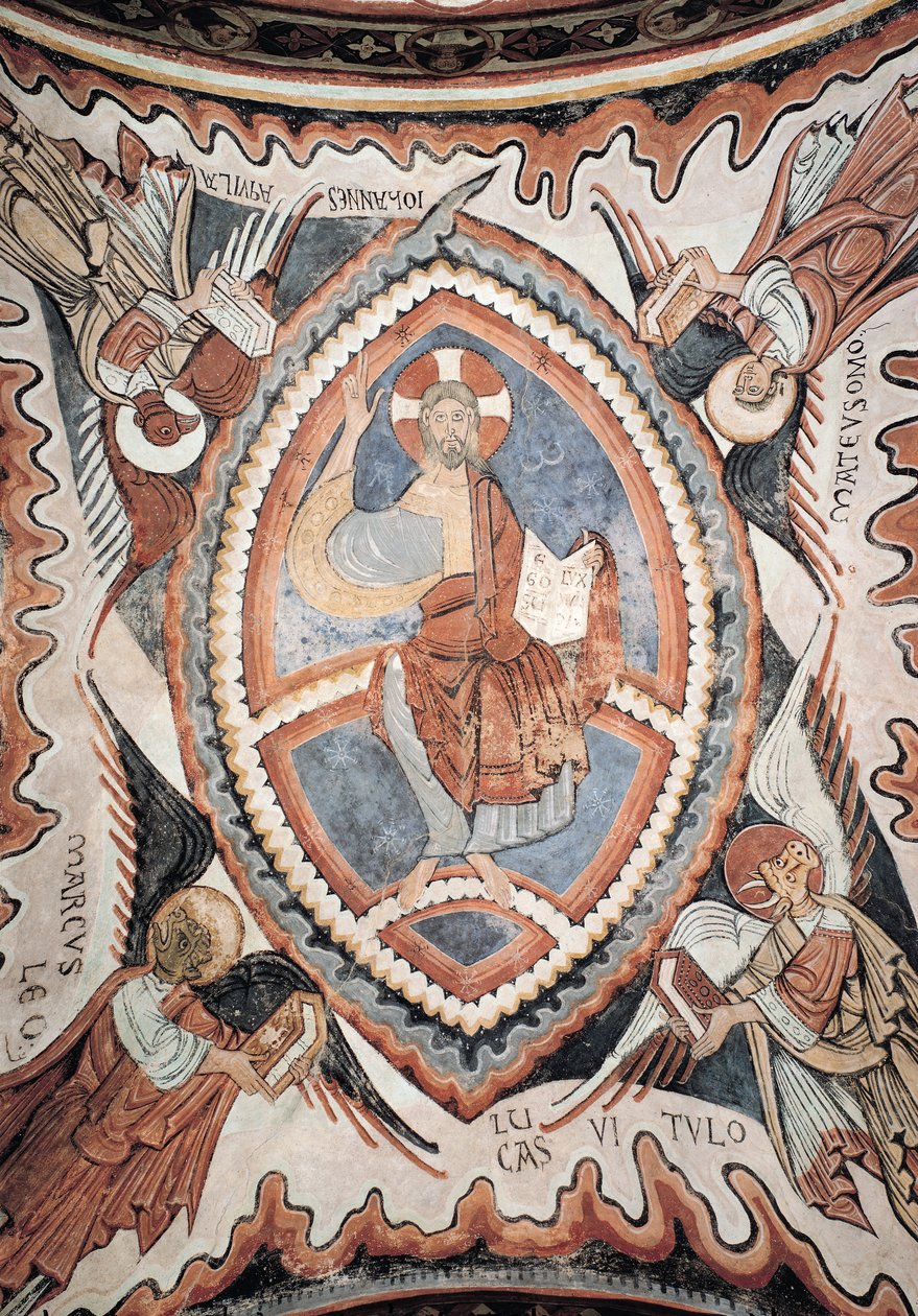 Chrystus w chwale w tetramorfie, koniec XII wieku autorstwa Romanesque