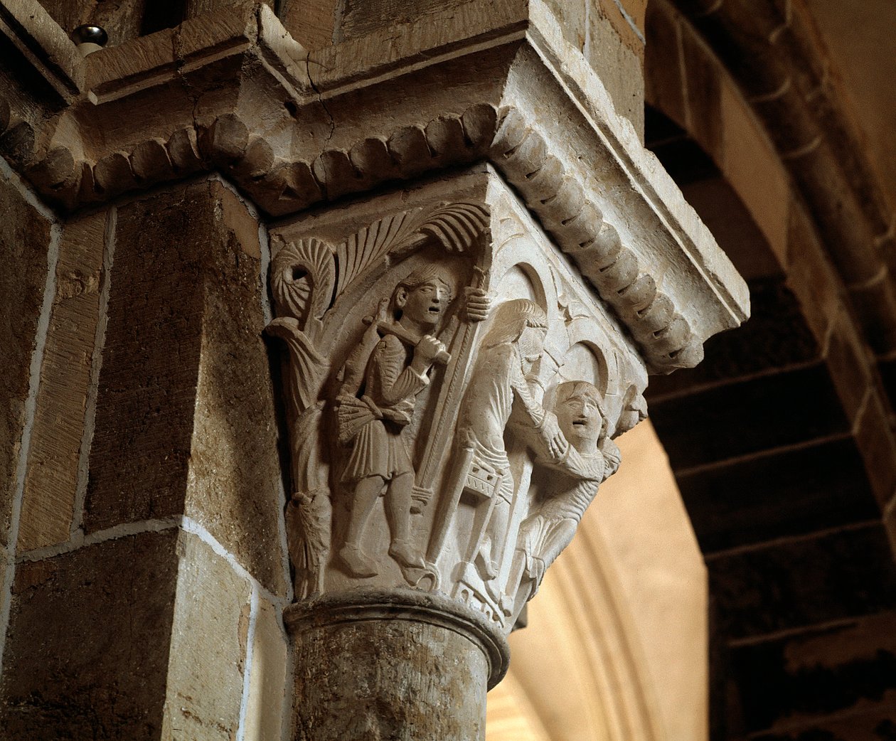 Ezaw wraca z polowania (rzeźbiona stolica) autorstwa Romanesque