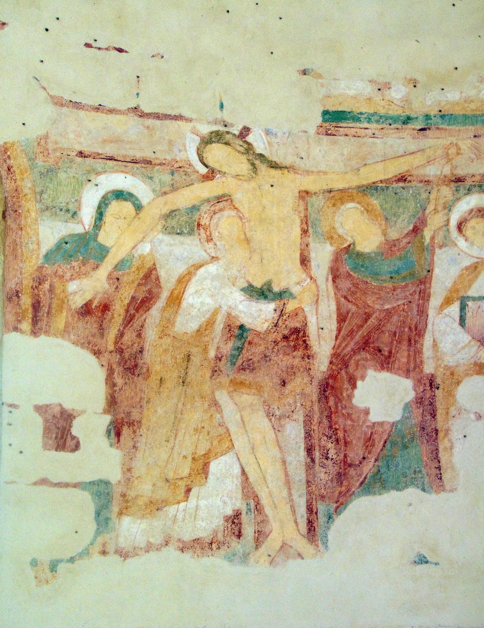 Fresk, kaplica Saint-Jean du Liget, Touraine autorstwa Romanesque