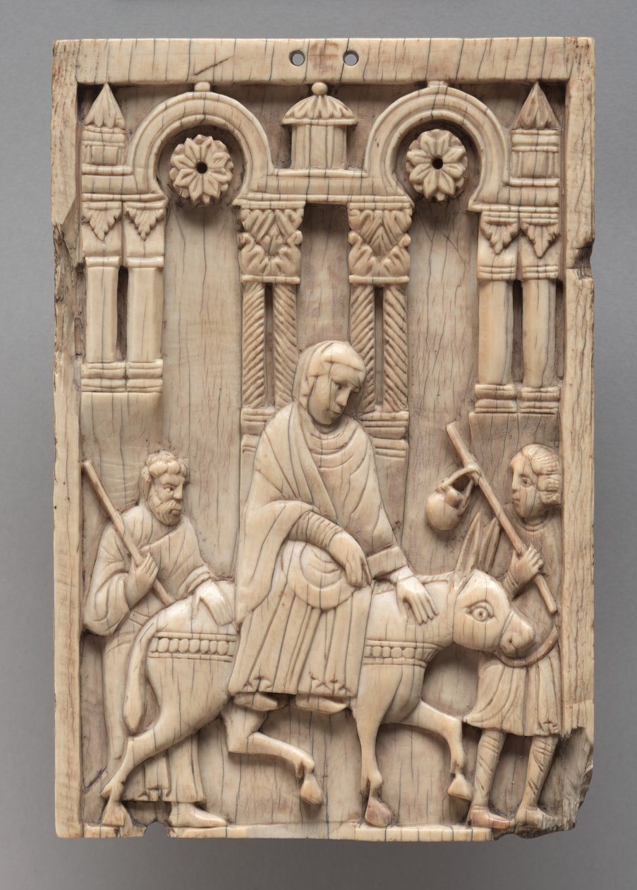 Tablica: Podróż do Betlejem, ok.1100-1120 autorstwa Romanesque