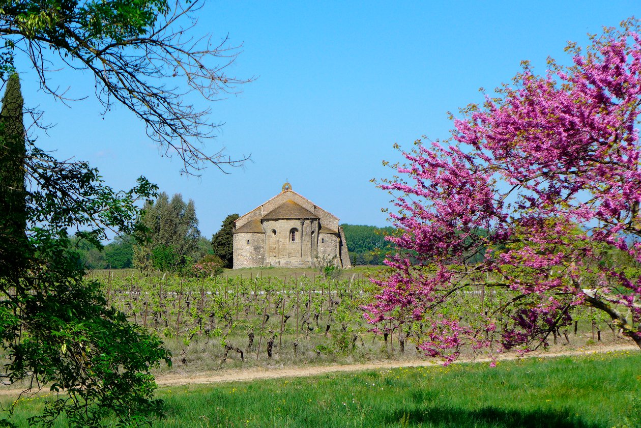 Romańska kaplica Saint-Etienne de Vaissiere w Azille (zdjęcie) autorstwa Romanesque