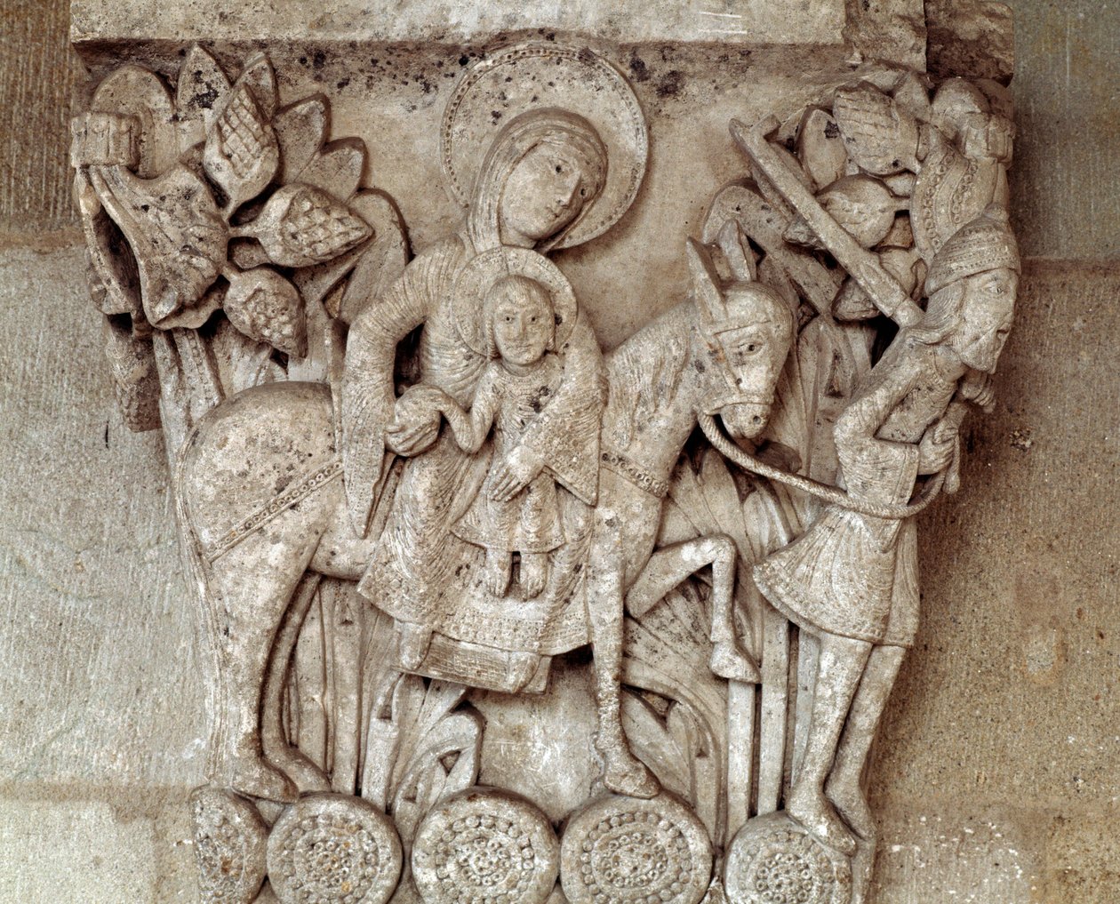 Lot do Egiptu (rzeźbiona stolica) autorstwa Romanesque
