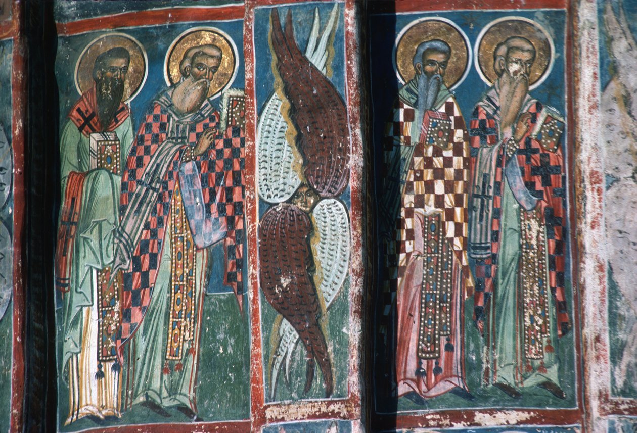 Fragment malarstwa, apsyda południowa kościoła autorstwa Romanian School