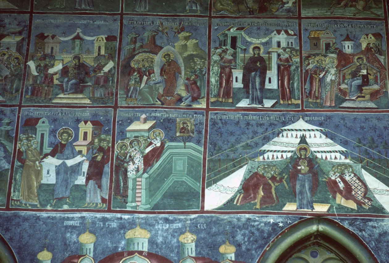 Hymn do Marii, południowa ściana kościoła, ok.1601 autorstwa Romanian School