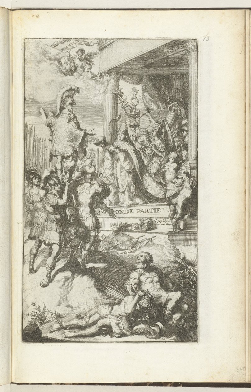 Druk tytułowy do drugiej części Guerres de Flandres Druga strona (tytuł na przedmiocie) Guerres de Flandres (tytuł serii) autorstwa Romeyn de Hooghe (attributed to)