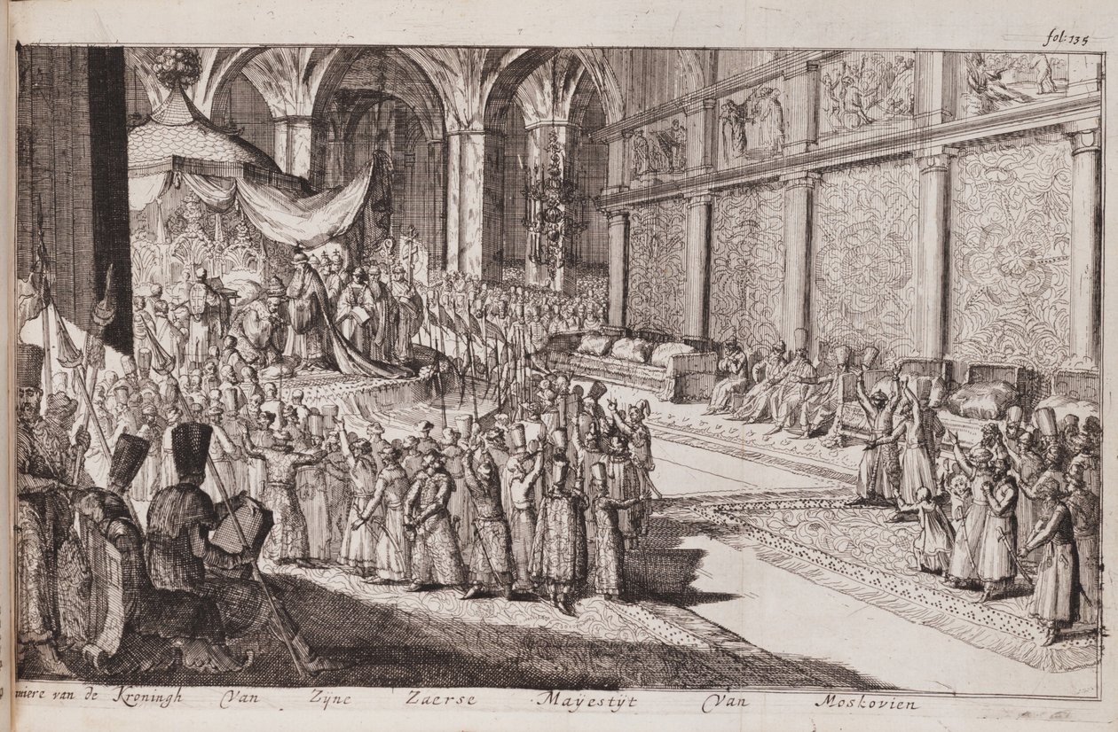 Scena na dworze cara Aleksisa Michajłowicza, 1677 autorstwa Romeyn de Hooghe