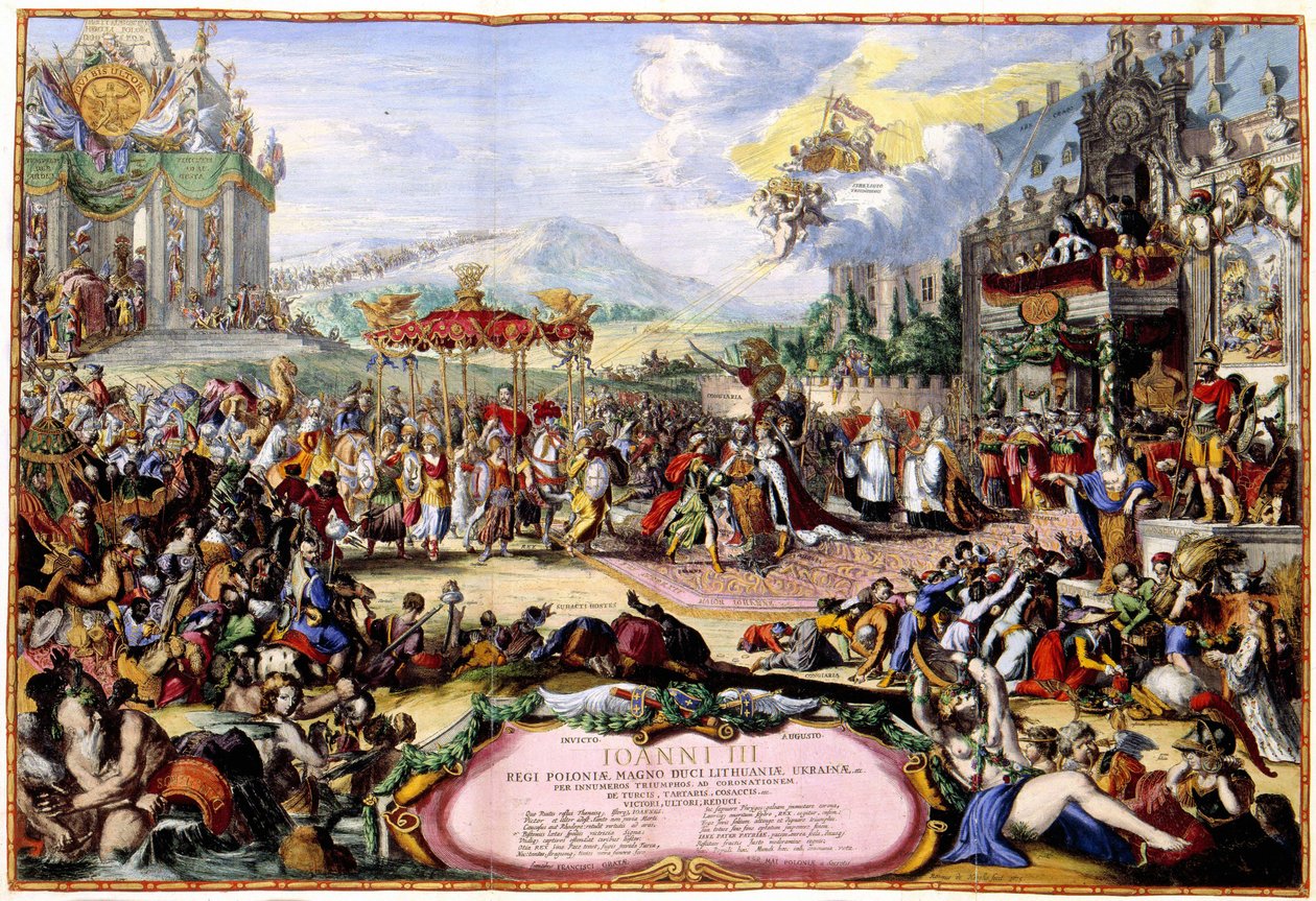 Alegoria króla Jana III Sobieskiego, 1675 autorstwa Romeyn de Hooghe