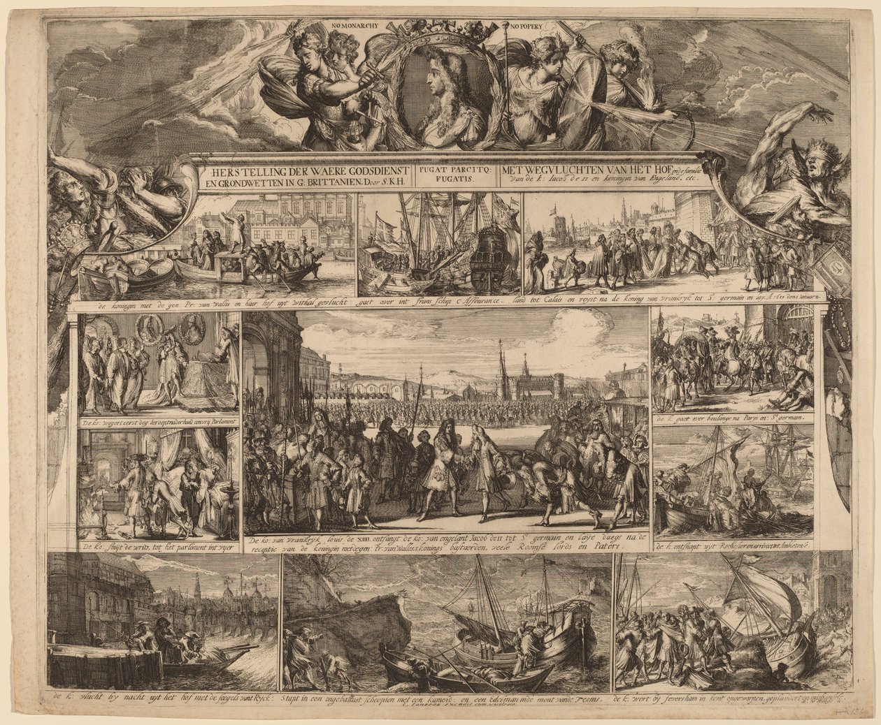 Bez monarchii, bez papiestwa autorstwa Romeyn de Hooghe