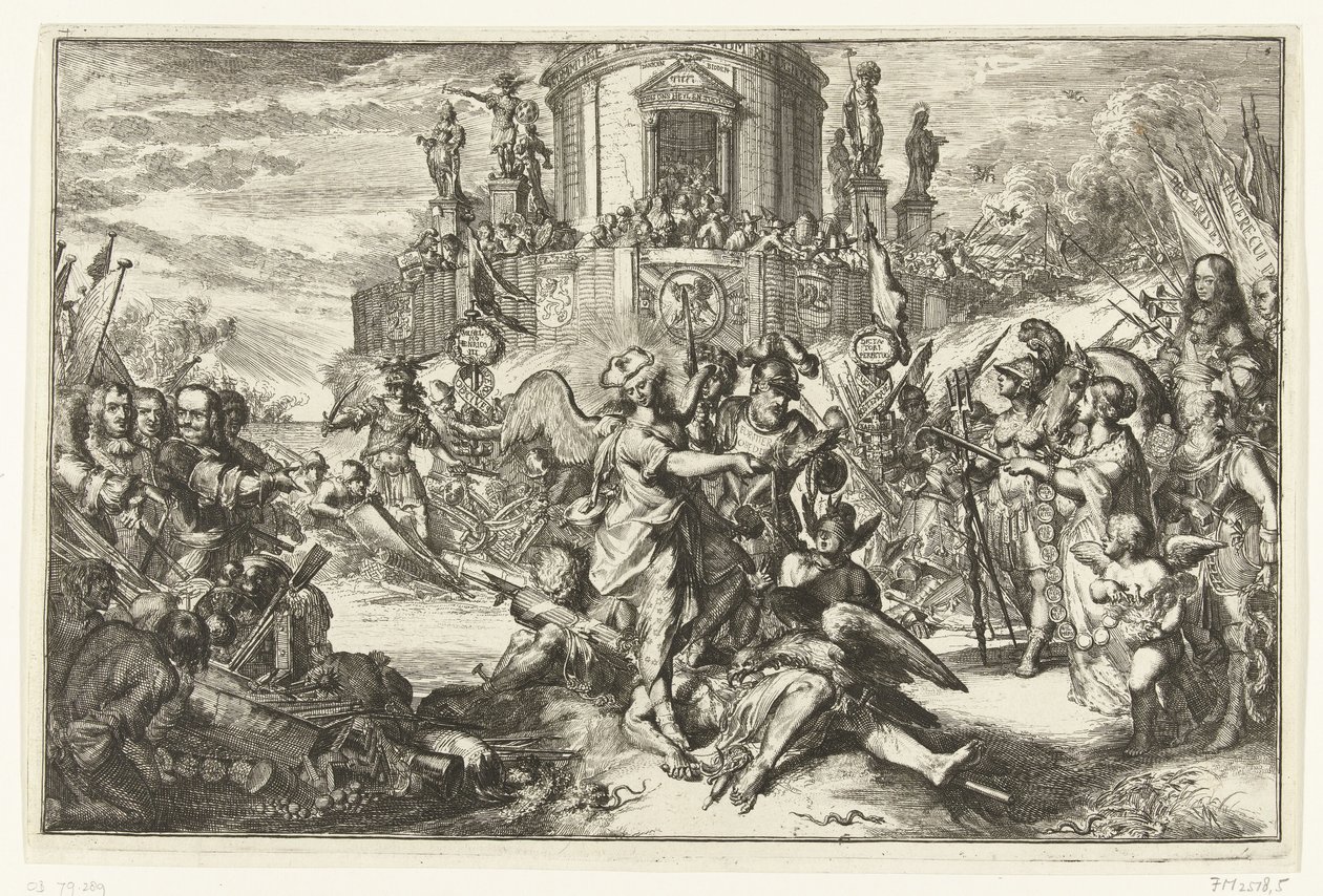 Zwycięstwa wraz z przybyciem Wilhelma III autorstwa Romeyn de Hooghe