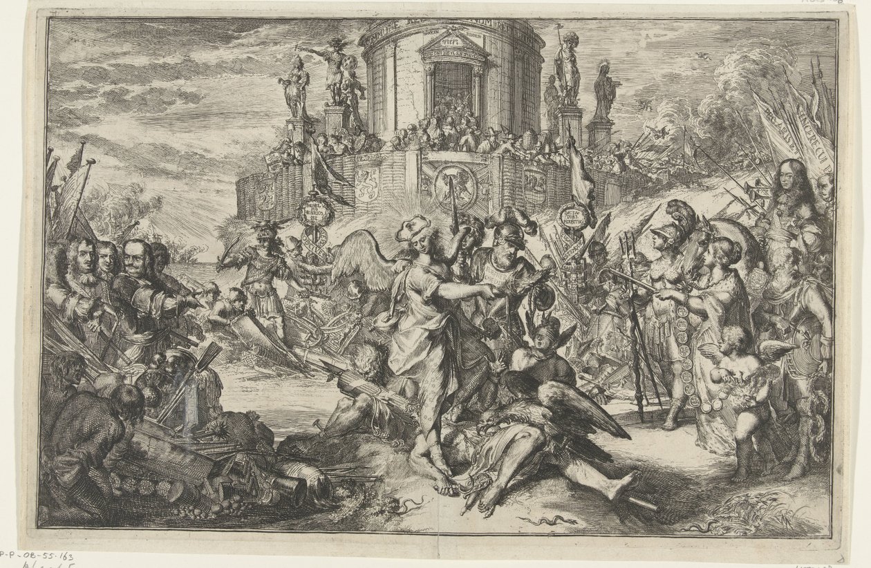 Zwycięstwa wraz z przybyciem Wilhelma III autorstwa Romeyn de Hooghe