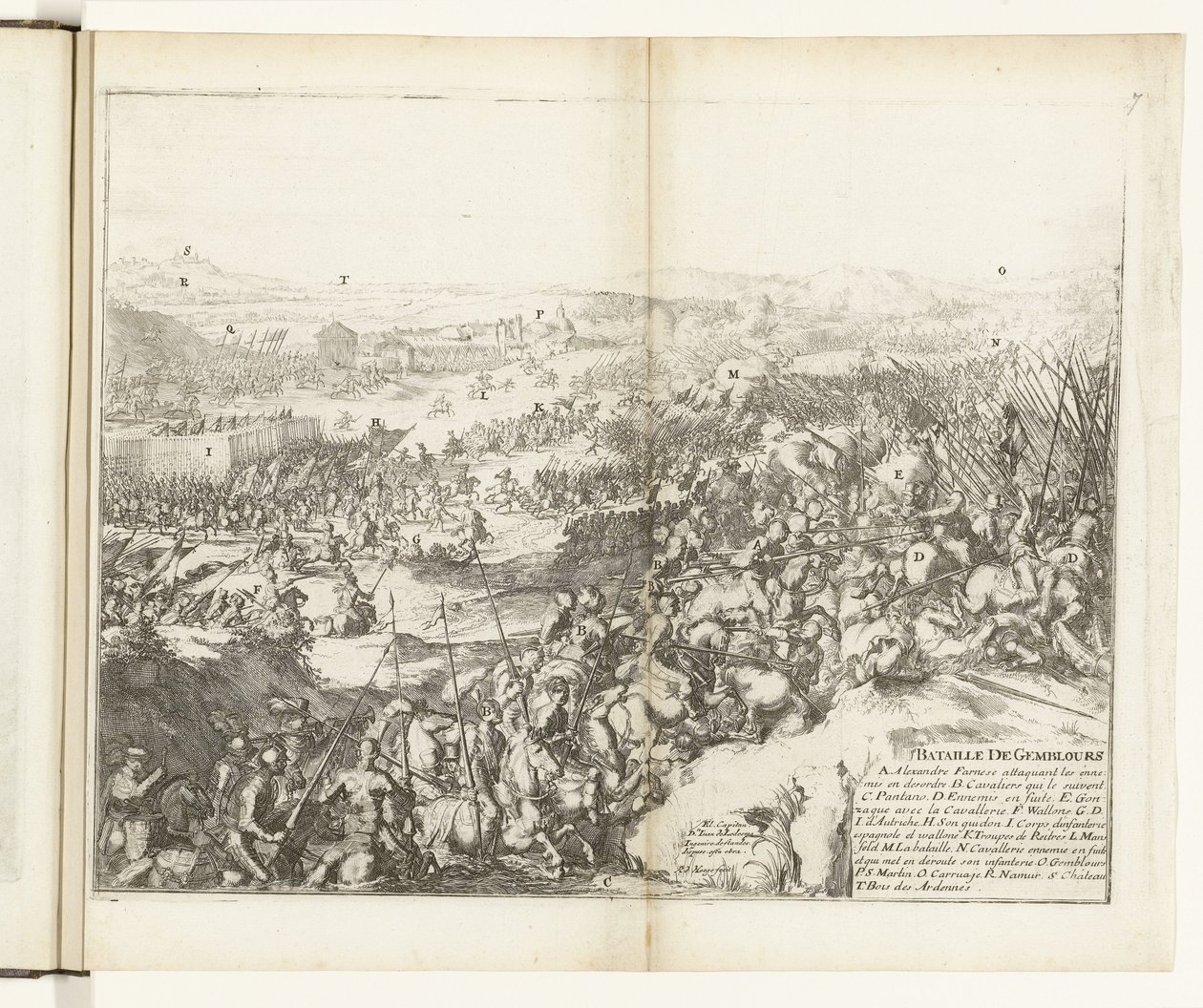Żużel bij Gemblours, 1578 Bitwa pod Gemblours (tytuł na obiekcie) Wojny Flandrii (tytuł serii) autorstwa Romeyn de Hooghe