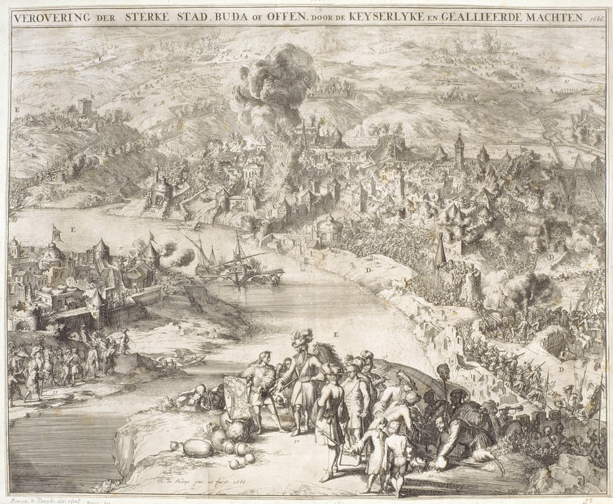 Oblężenie Budy w 1541, 1686 autorstwa Romeyn de Hooghe