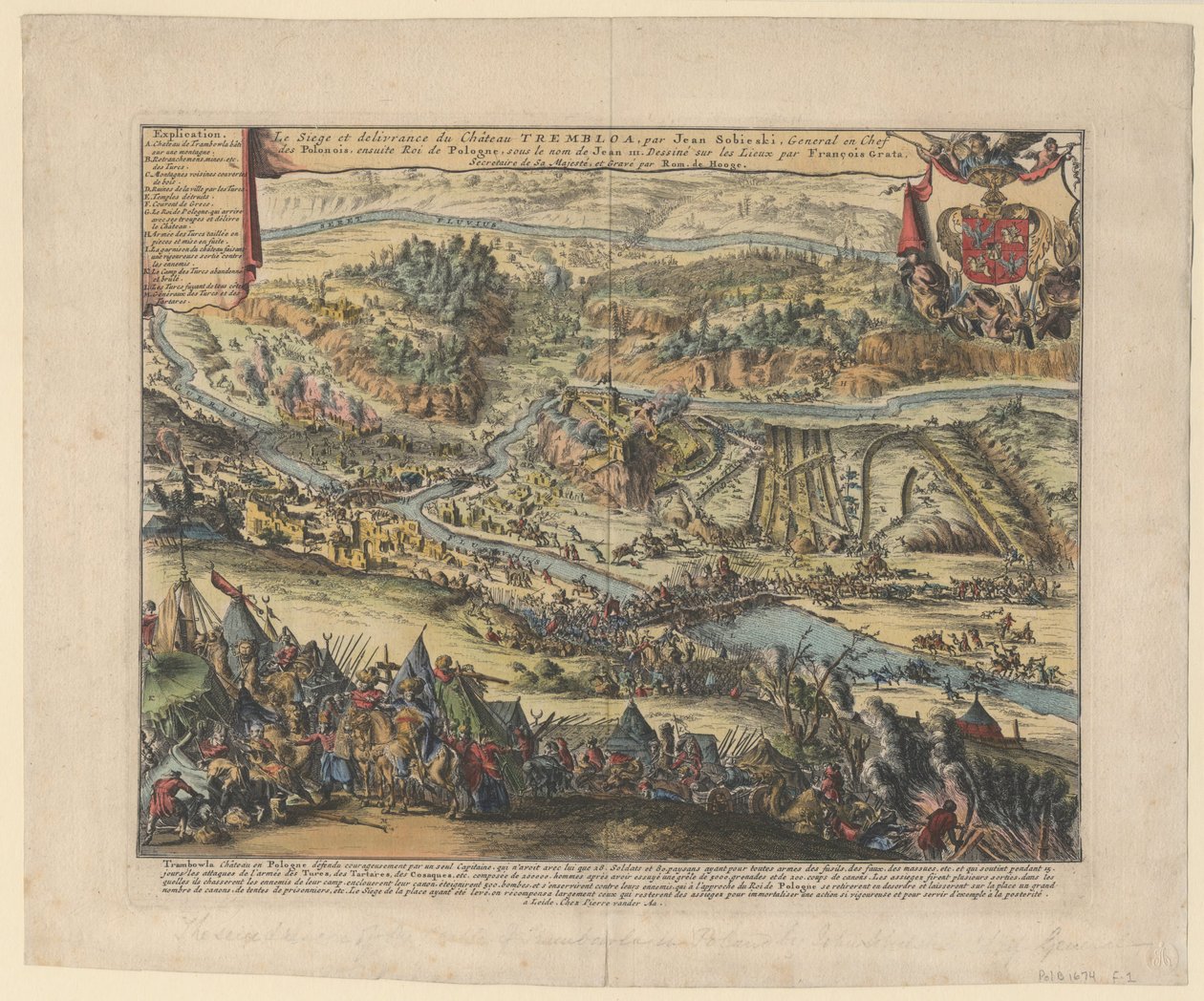 Oblężenie Trembowli w 1675, 1690 autorstwa Romeyn de Hooghe
