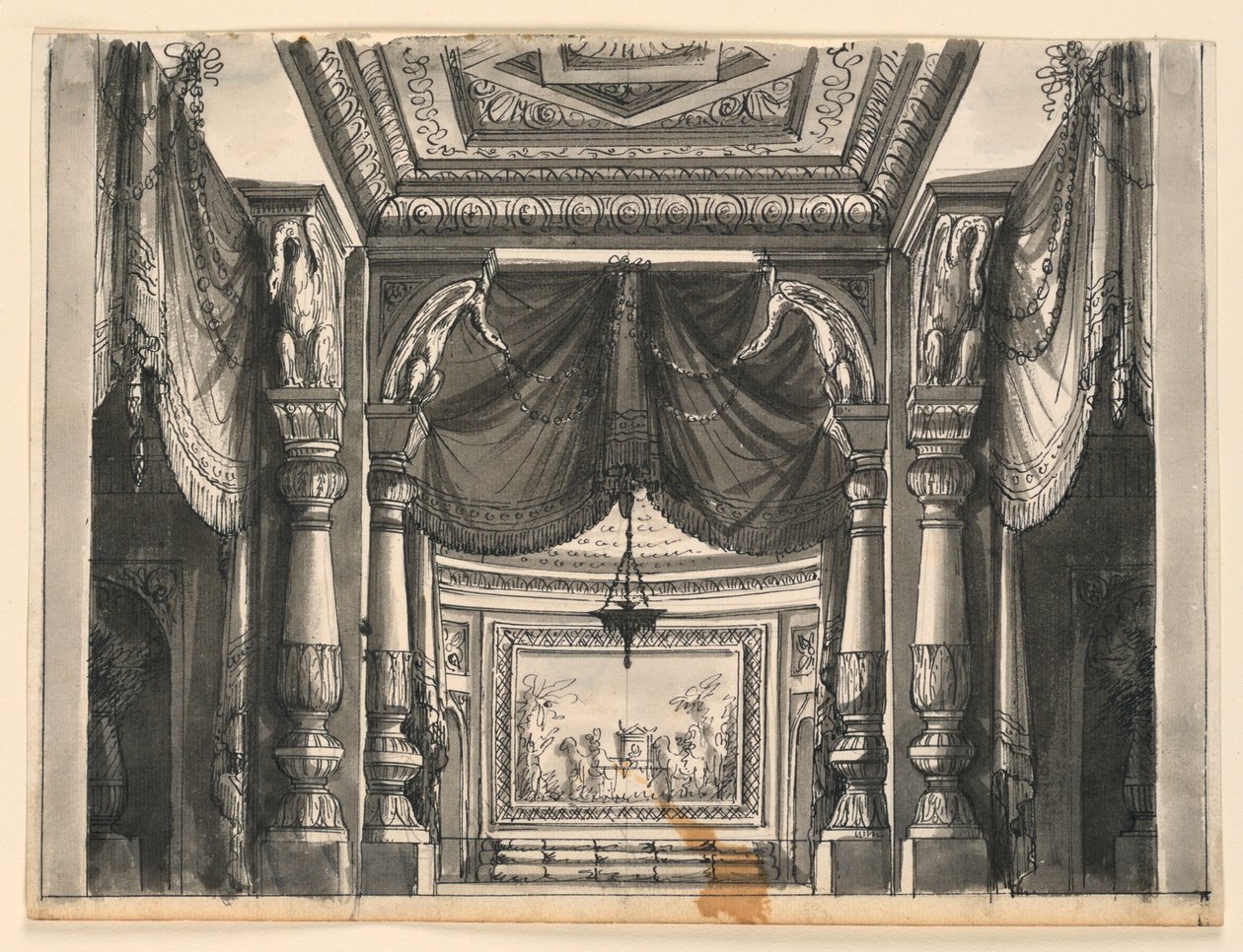 Scenografia, Wnętrze Pałacu Orientalnego autorstwa Romolo Achille Liverani