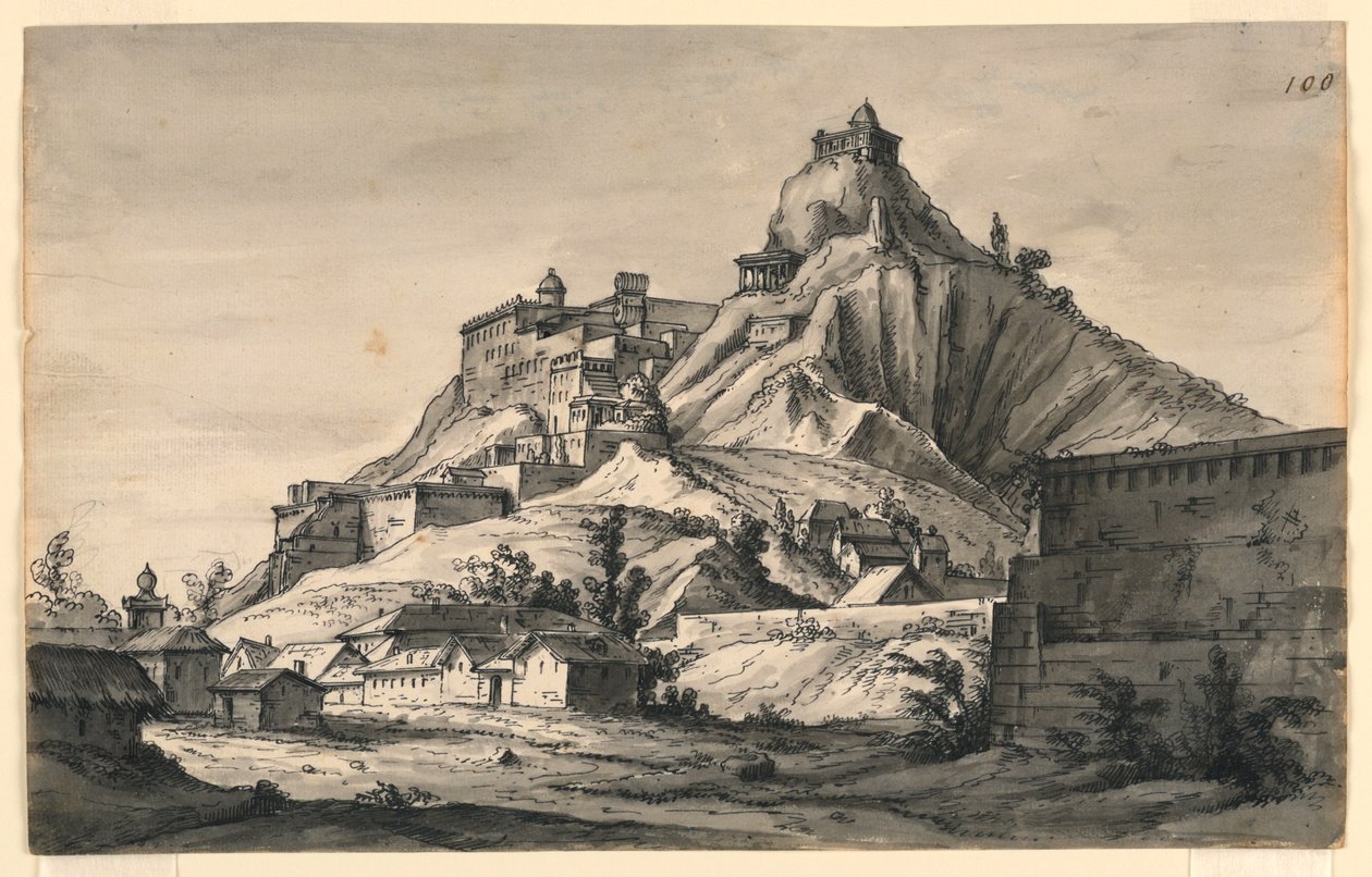 Scenografia, Góra z Miastem na Zboczach autorstwa Romolo Achille Liverani