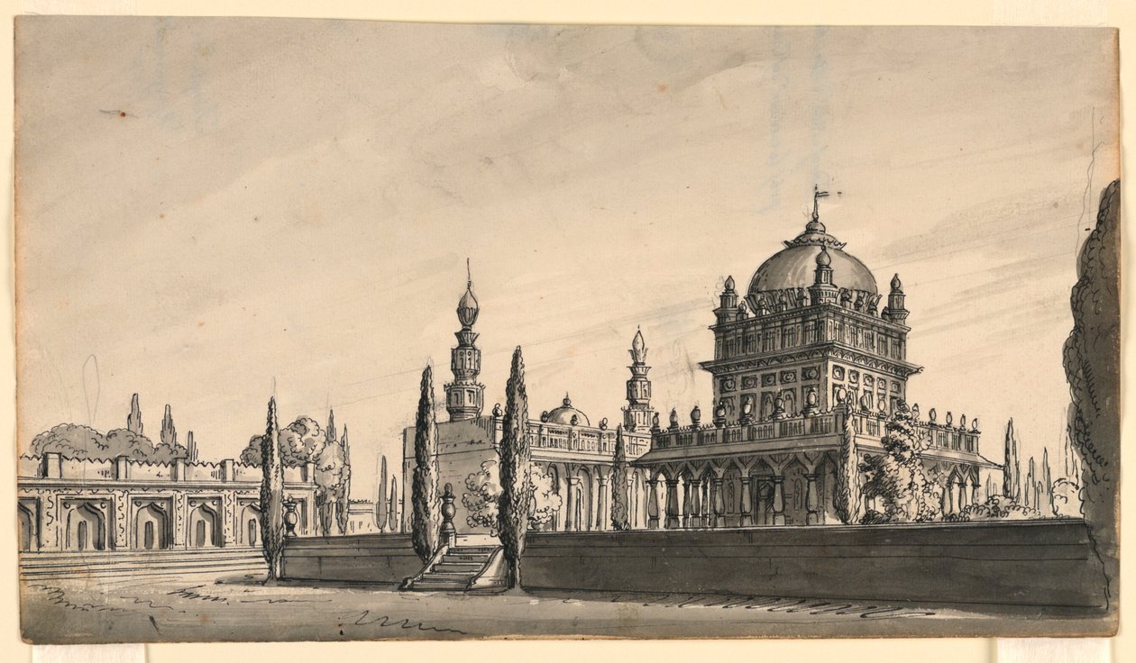 Scenografia, Świątynia Orientalna autorstwa Romolo Achille Liverani