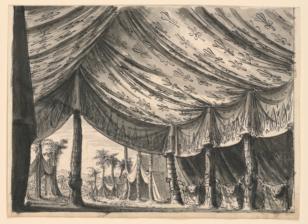 Scenografia, Namiot Czyngis-chana, do baletu „Czyngis-chan” Luigi Henry autorstwa Romolo Achille Liverani