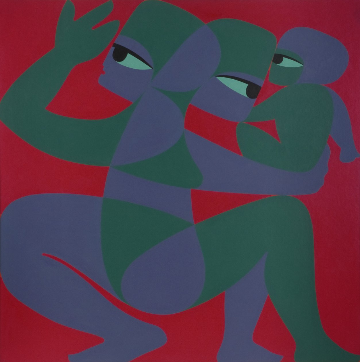 Nuclear Family, 1975 (akryl na pokładzie) autorstwa Ron Waddams