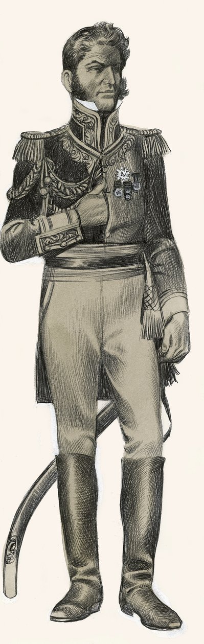 Antonio Lopez de Santa Anna autorstwa Ron Embleton