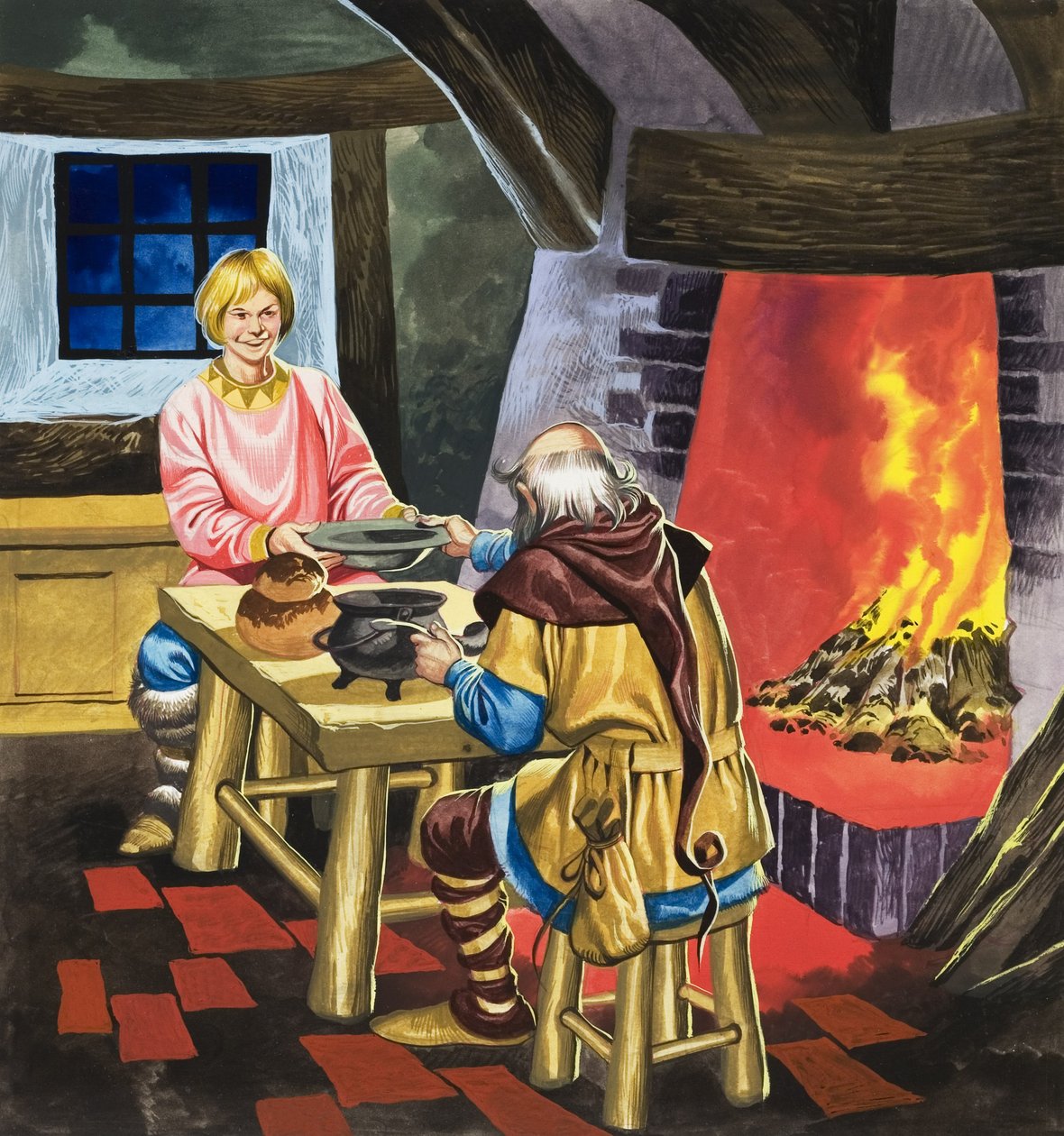 Bajka (gwasz na papierze) autorstwa Ron Embleton