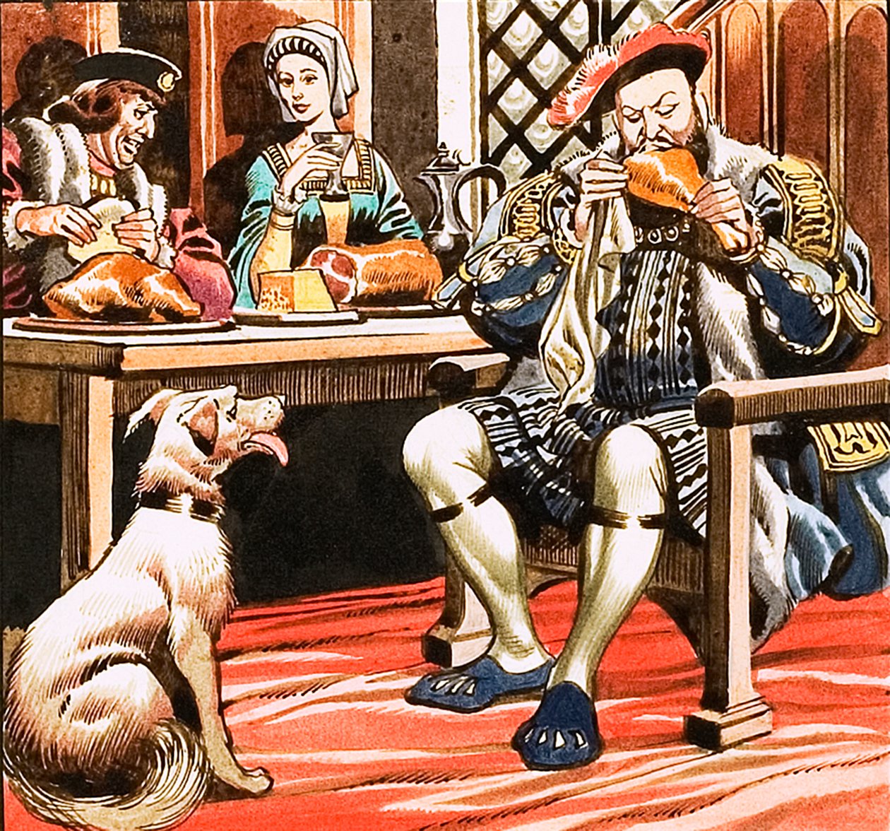 Król Henryk VIII jedzący autorstwa Ron Embleton