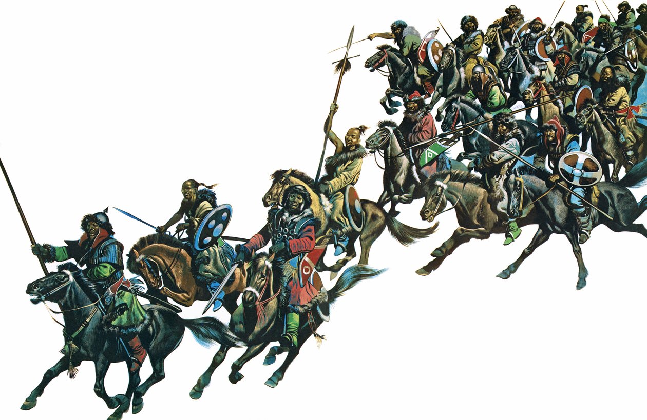 Mongolscy wojownicy autorstwa Ron Embleton