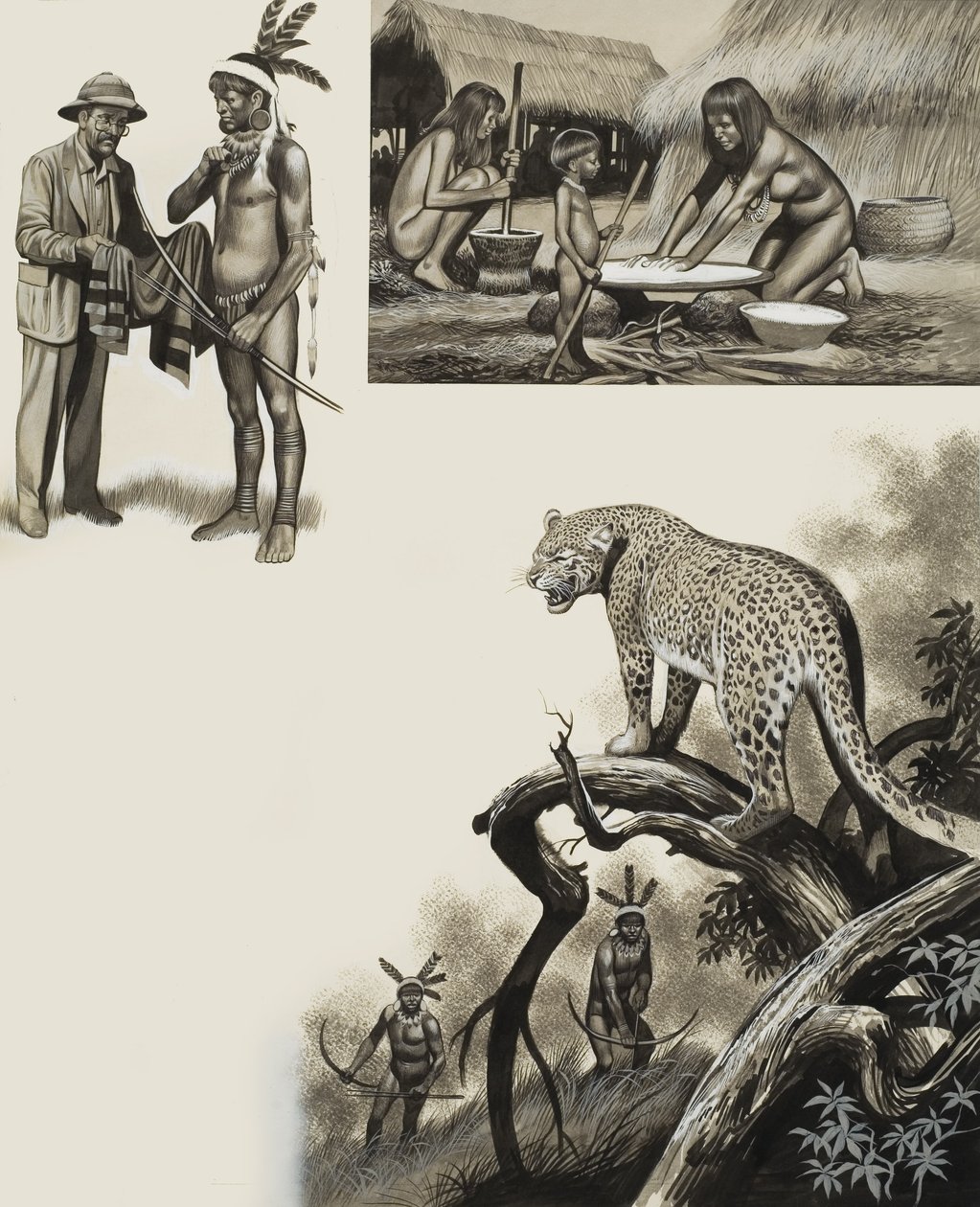 Chavante (gwasz na papierze) autorstwa Ron Embleton