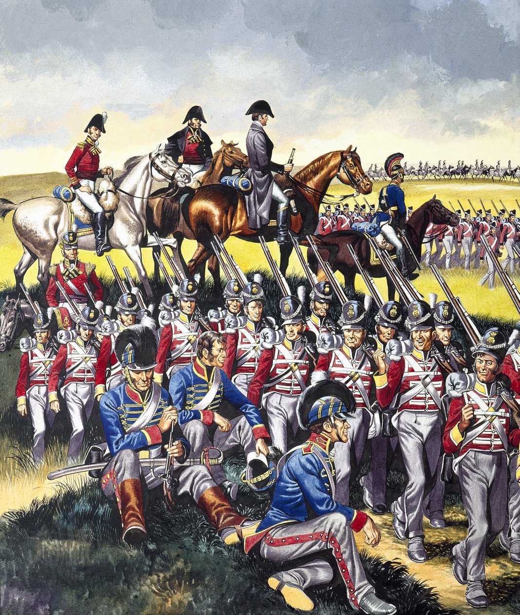 Książę Wellington (1769-1852) pod Waterloo (gwasz na papierze) autorstwa Ron Embleton