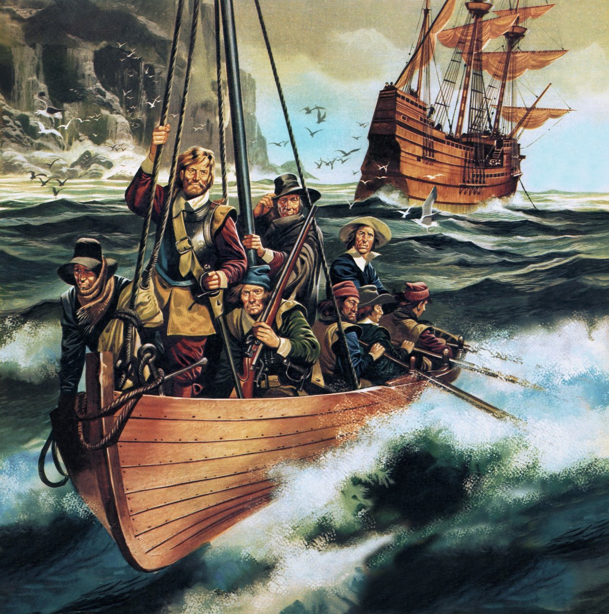 Ojcowie Pielgrzymi: Ludzie z "Mayflower autorstwa Ron Embleton