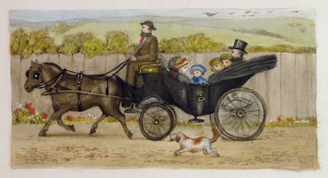 W powozie, Addiscombe, 1883 autorstwa Rosa Clementina Petherick