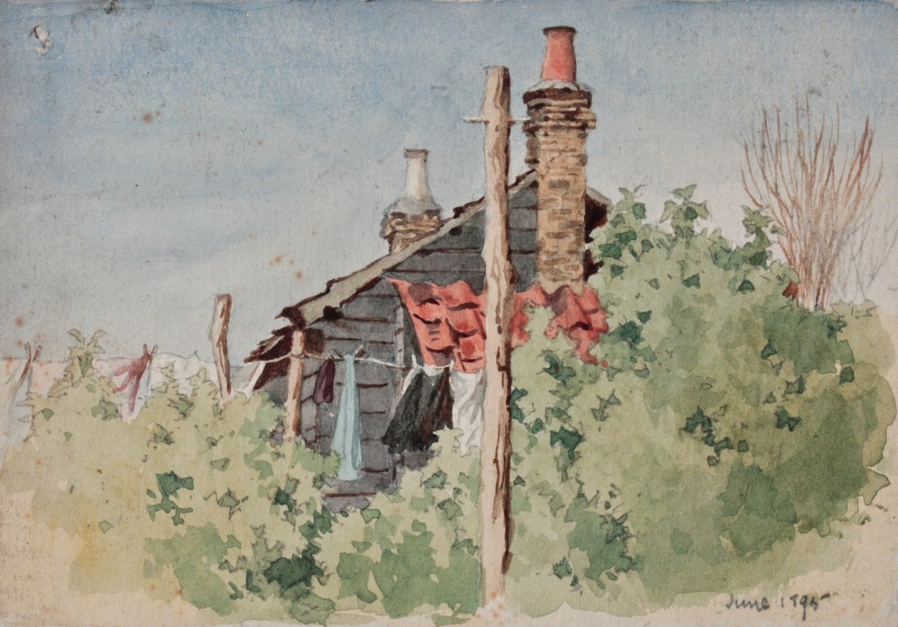 Pranie na linii, 1895 autorstwa Rosa Clementina Petherick