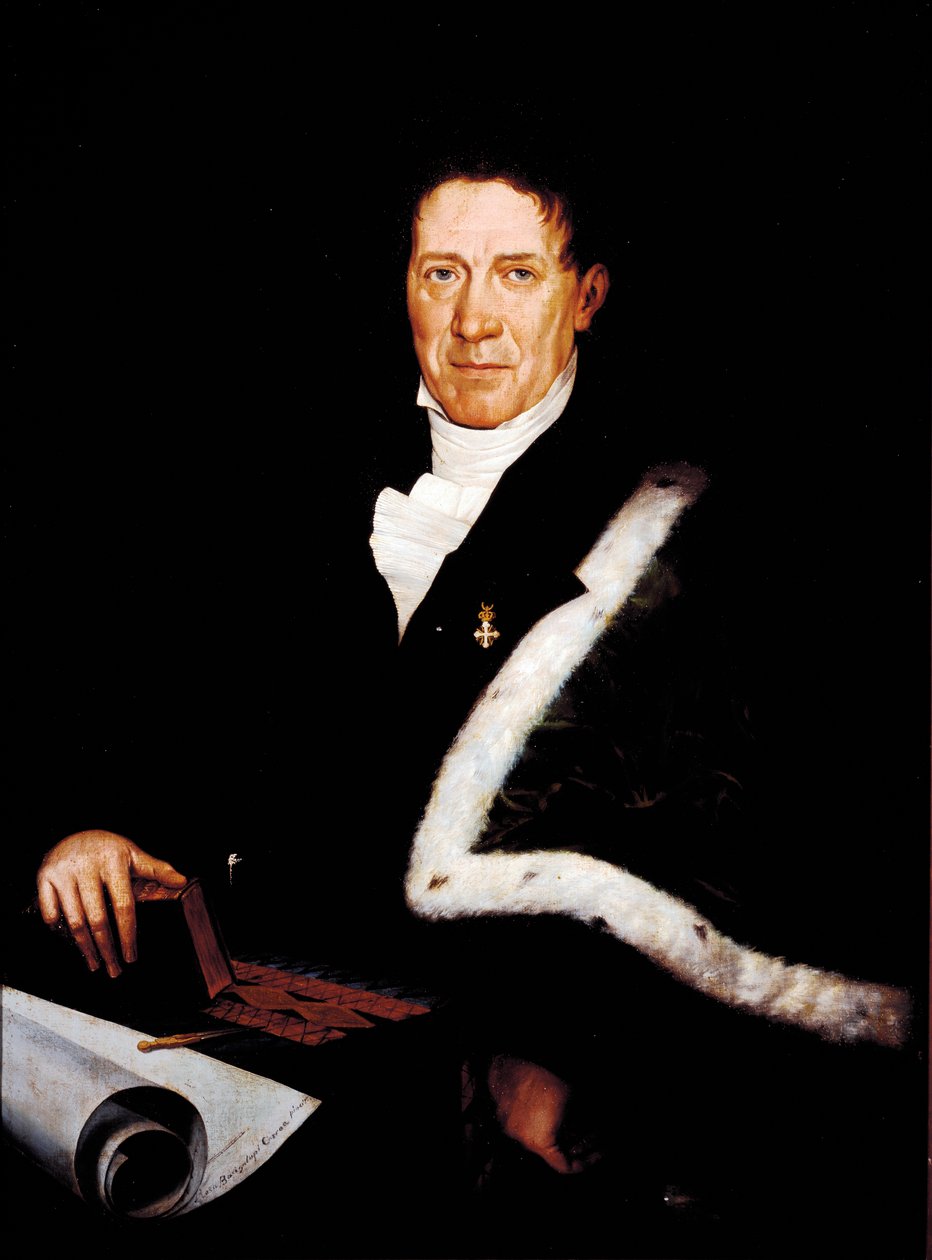 Portret architekta Carlo Barabino (1768-1835) Obraz Rosy Bacigalupo Carrera (XIX w.) Geny XIX w., Galeria Sztuki Współczesnej autorstwa Rosa Bacigalupo Carrea