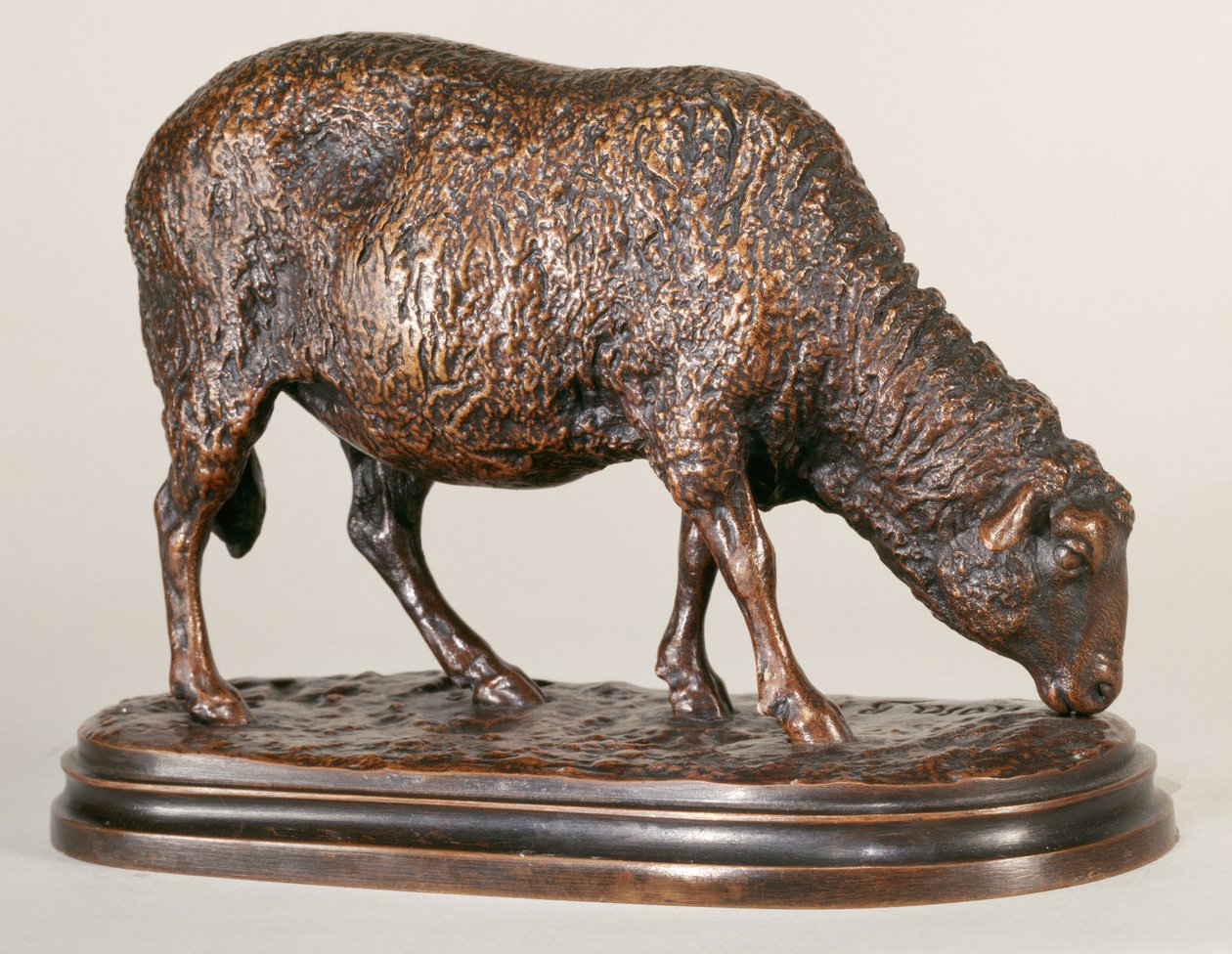 Pasąca się owca (brąz) (awers z 226301) autorstwa Rosa Bonheur