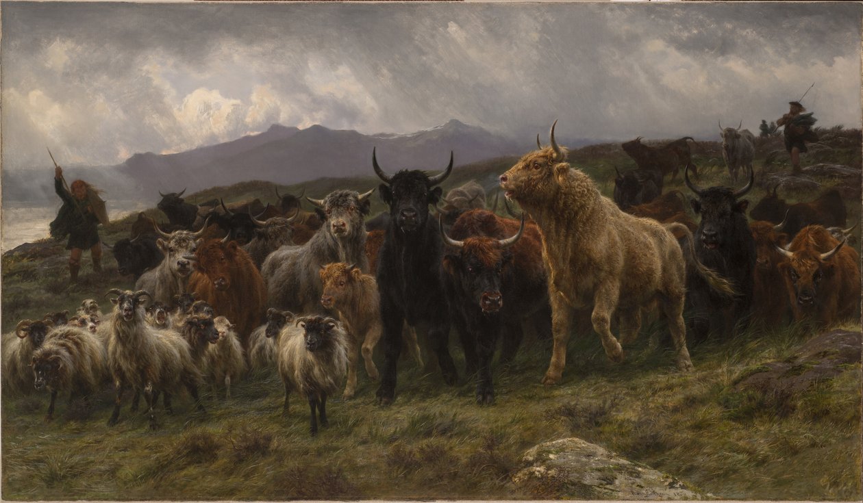 Napad w Highlands autorstwa Rosa Bonheur