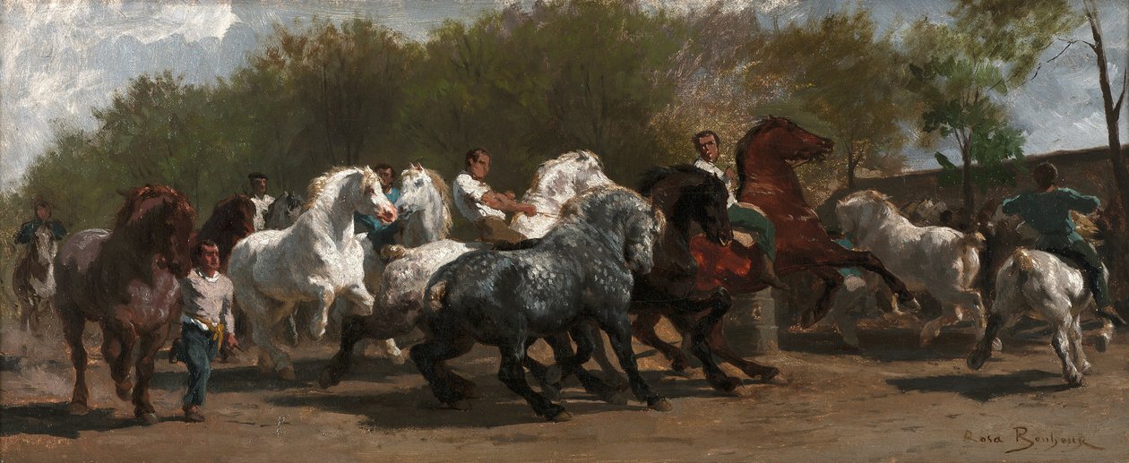 Targi koni autorstwa Rosa Bonheur