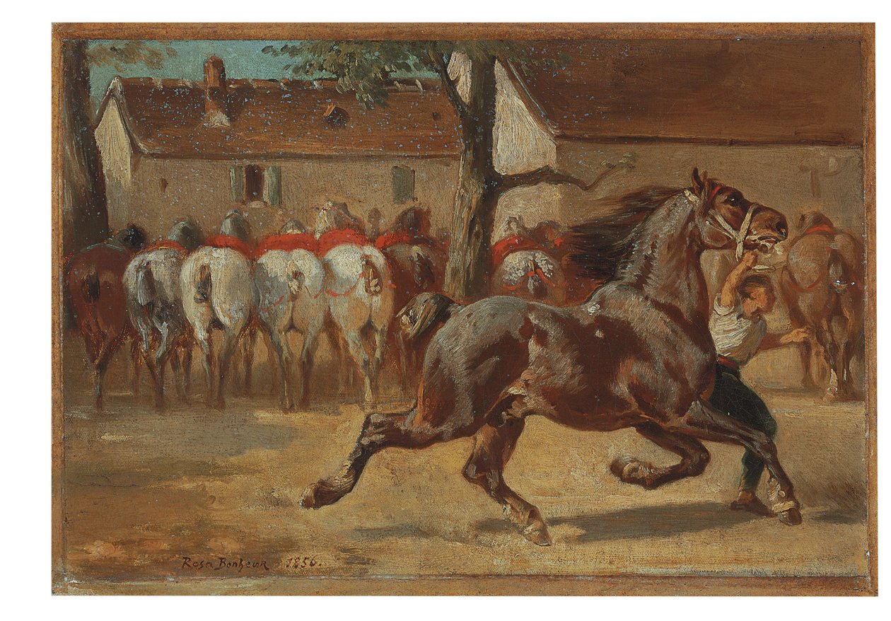 Kłusem konia autorstwa Rosa Bonheur