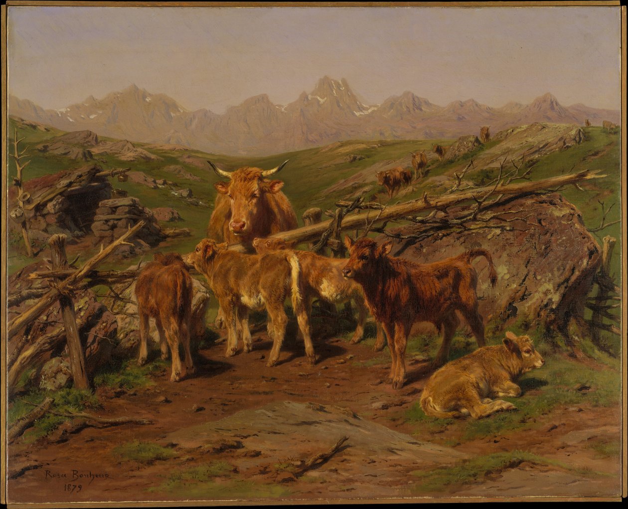 Odstawianie cieląt od matki autorstwa Rosa Bonheur