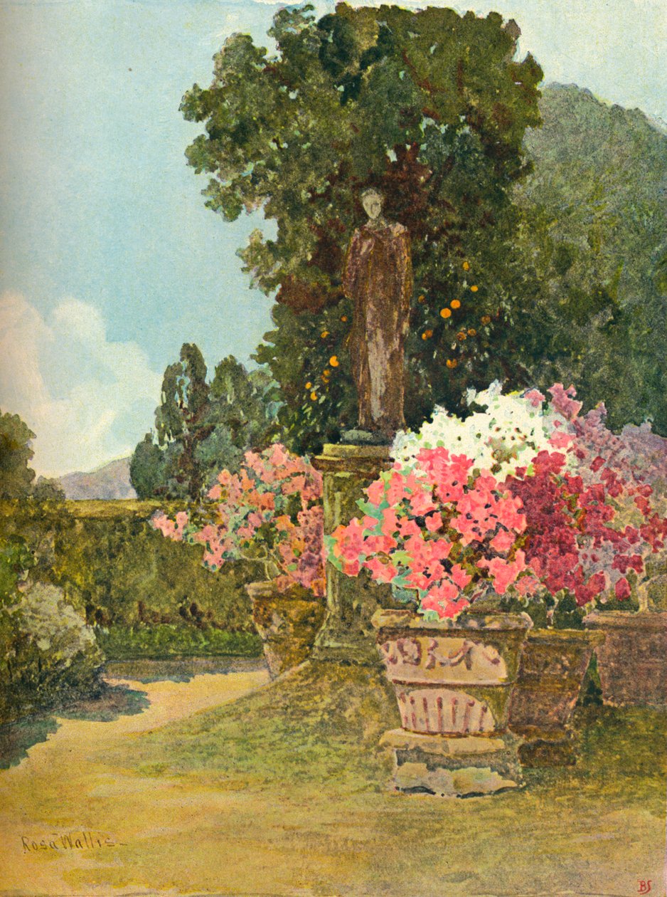 „W ogrodach Colonna”, ok. 1900 1902 r autorstwa Rosa Wallis