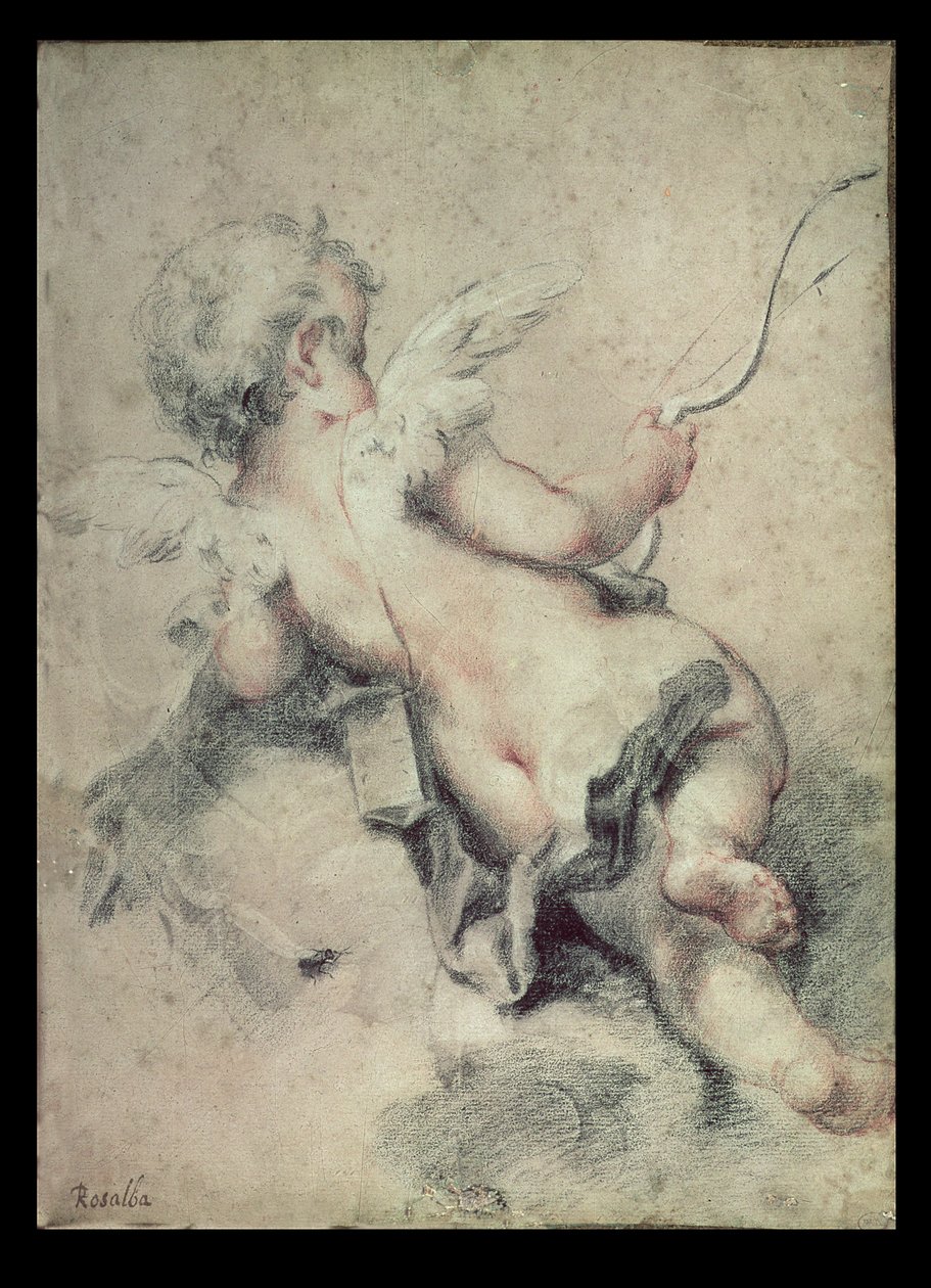Amorek leżący na chmurach autorstwa Rosalba Giovanna Carriera