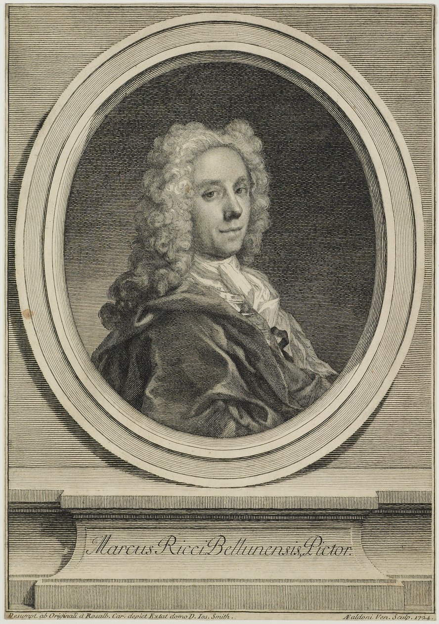 Marcus Ricci Bellunensis, ryty przez Antonio Giovannę Faldoni (1690-c.1770), 1724 autorstwa Rosalba Giovanna Carriera