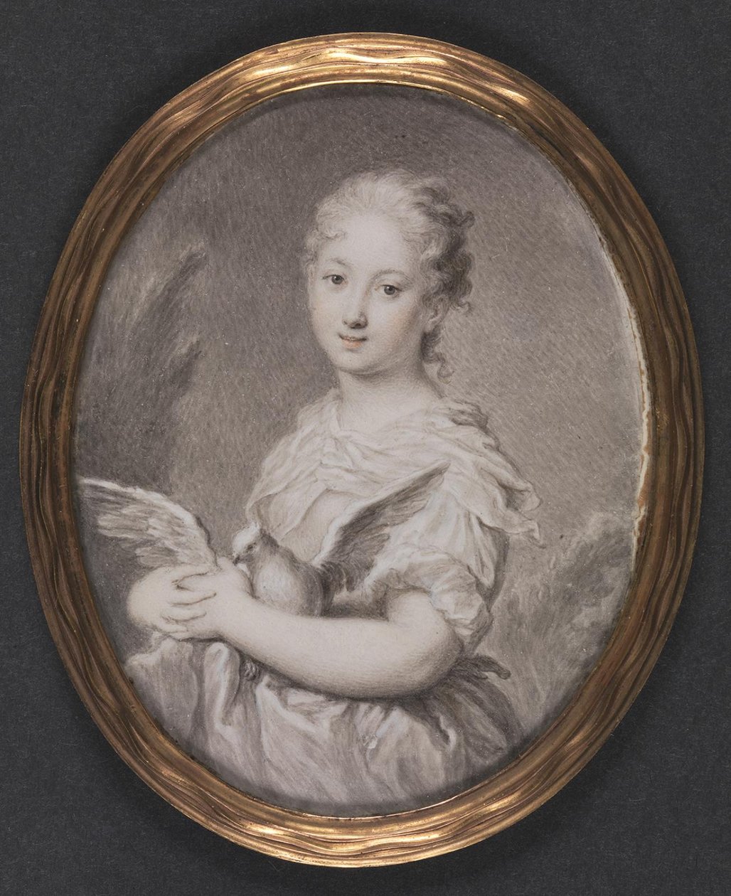 Czystość. Młoda dziewczyna z gołębiem autorstwa Rosalba Carriera