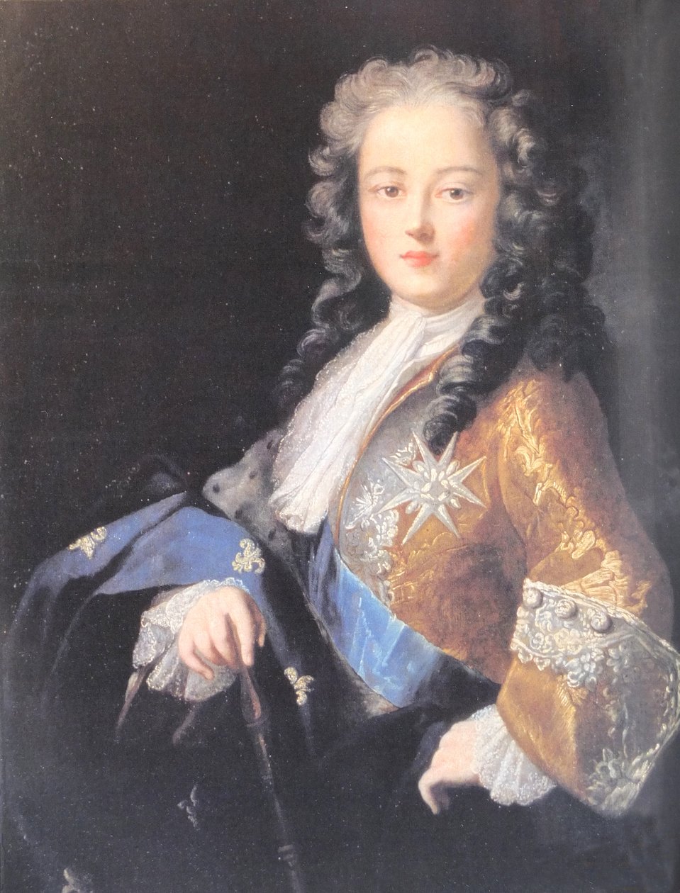 Portret Ludwika XV, króla Francji (1710-1774), przedstawionego jako młody mężczyzna autorstwa Rosalba Carriera