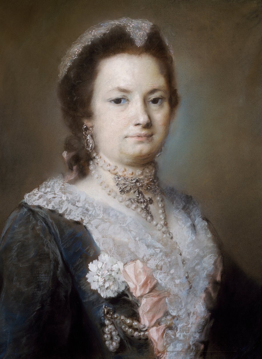Portret damy (pastel na papierze) autorstwa Rosalba Giovanna Carriera
