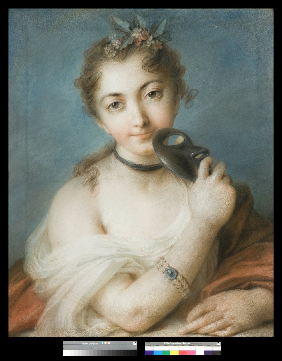 Portret kobiety w masce, ok. 1720-30 autorstwa Rosalba Giovanna Carriera